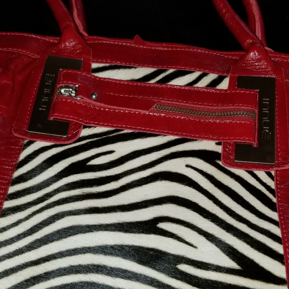 Innue Red leather purse made in Italy